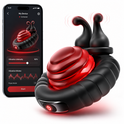 Verstellbarer Cock Ring Penistrainer Vibrator Stimulator mit 10 Vibrationsmodi