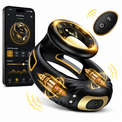 Dual Penisringe Cockring Penis Trainer Masturbatoren mit 10 Vibrationsmodi