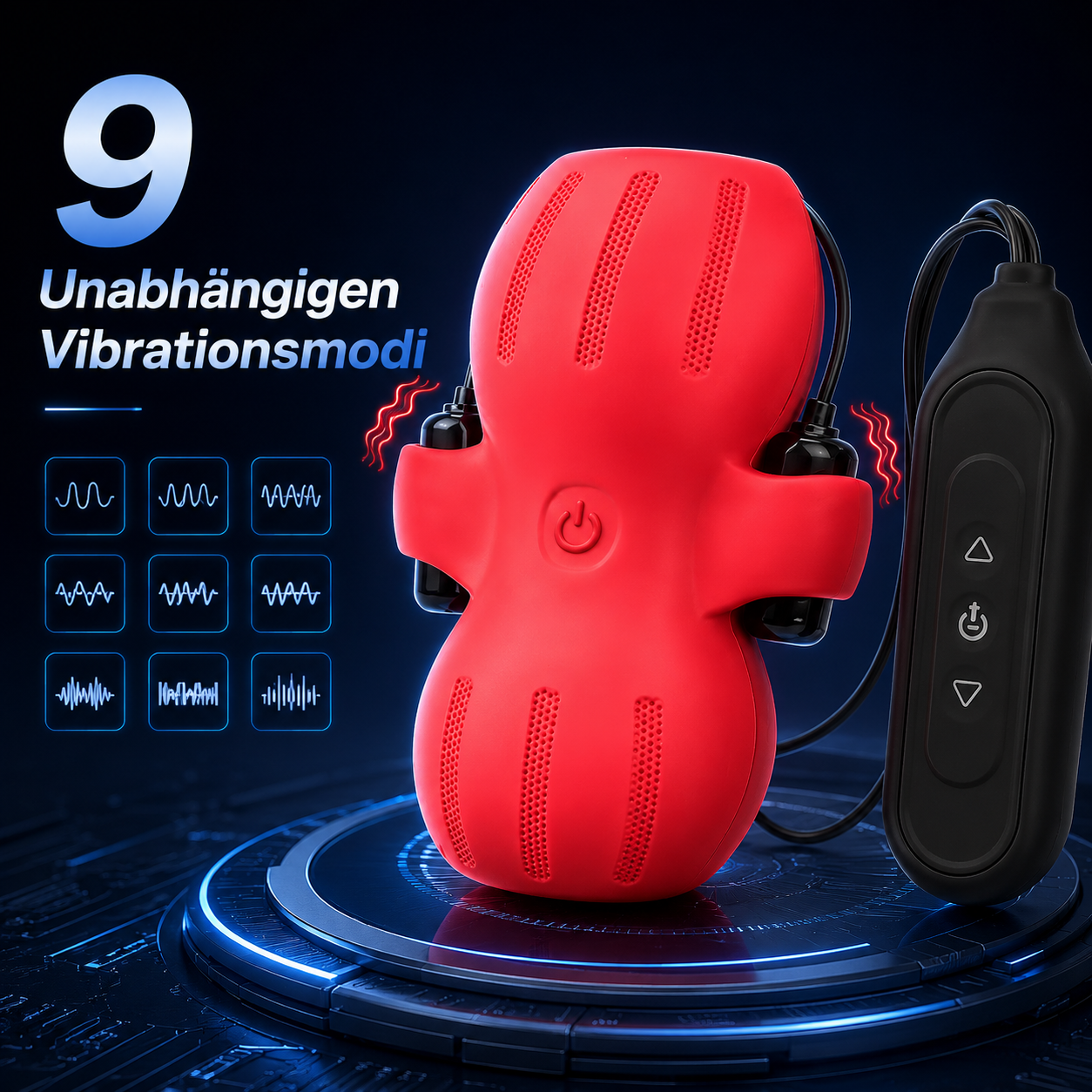 Automatischer Masturbator Penistrainer Stroker mit 9 Unabhängigen Vibrationsmodi