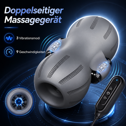 Doppelseitiger Penistrainer Massagegerät mit 3 Vibrationsmodi und 9 Geschwindigkeiten