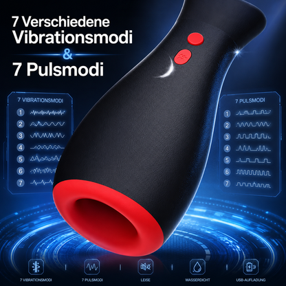 Deep Throat Oral Automatischer Aufblasbarer Masturbatoren mit 7 Vibrationsmodi