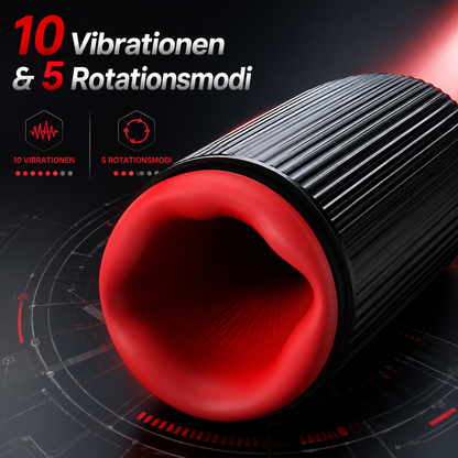 3 IN 1 Elektrische Masturbatoren Penistrainer mit 10 Vibrationen & 5 Rotationsmodi