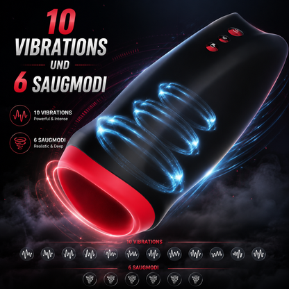 Automatischer Oral Masturbator Penistrainer Blowjob mit 10 Vibrations und 6 Saugmodi