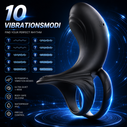 Cockring clitoris massage cockring met 10 vibratiestanden 