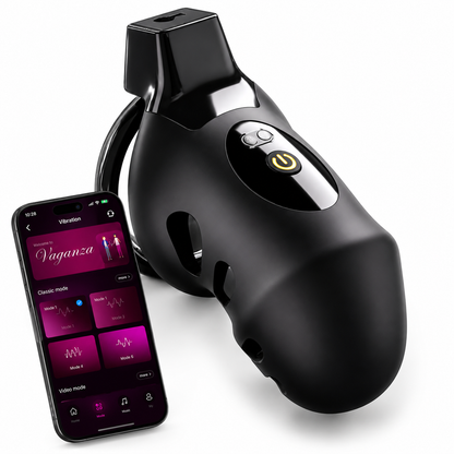 Keuschheitskäfig Gerät Penis Trainer Vibrator Bondage Ausrüstung mit 9 Vibrationsmodi