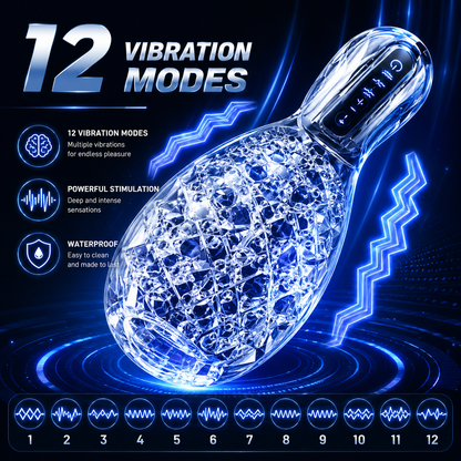 Automatischer Penistrainer Vibrator Stroker Masturbator mit 12 Vibrationsmodi