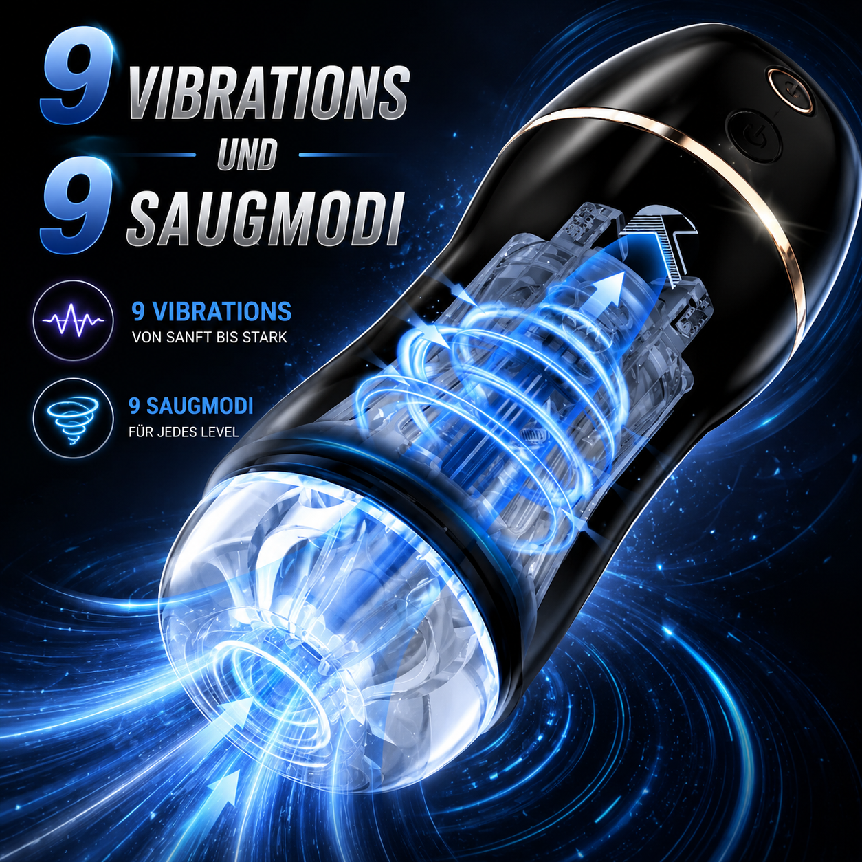 Automatischer Masturbator Pocket Pussy Stroker Blowjob mit 10 Vibrations und 5 Saugmodi