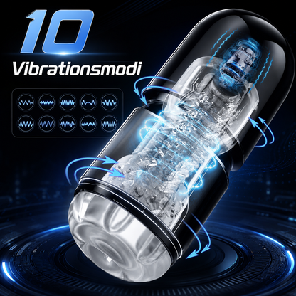 Elektrischer Masturbator Taschenmuschi Penis Pumpe mit 10 Vibrationsmodi