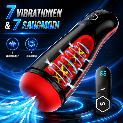 360° Umwickeltes Elektrischer Masturbatoren Penistrainer mit 7 Vibrationen & 7 Saugmodi