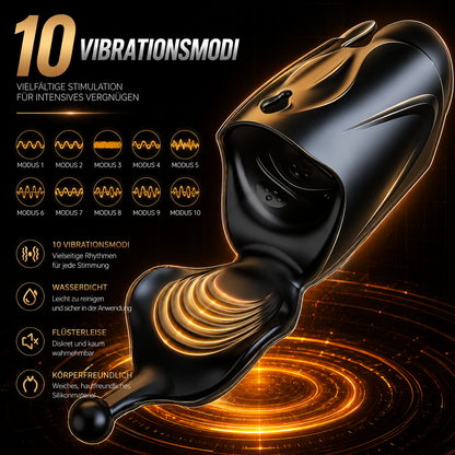 Elektrischer Masturbationsbecher Penistrainer Vibrator Trainer mit 10 Vibrationsmodi