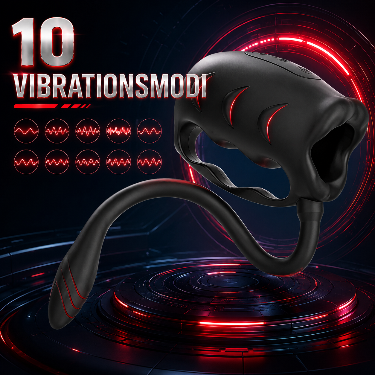3 IN 1 Penistrainer Vibrator Stroker Masturbatoren mit 10 Vibrationsmodi & Anal Plug
