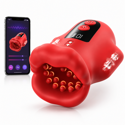 Auto Penis Vibrator Pussy Stroker Eicheltrainer mit 10 Vibrationsmodi und 2 Motoren