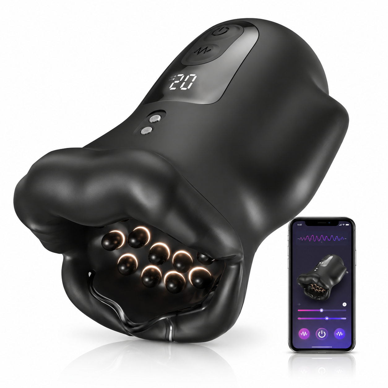 Elektrische Penistrainer Erektionshilfe Masturbator Stroker mit 10 Vibrationsmodi
