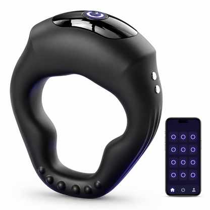 Smart APP Steuerung Wrap-Around Cock Ring Penis Trainer Vibrator mit 10 Vibrationsmodi