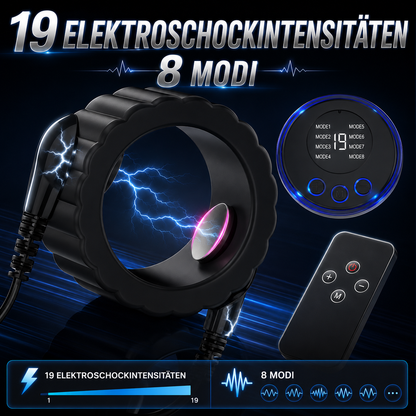 Elektrische Penisringe Elektro Schock Penis Trainer mit Host und Penis-Elektroden-Ring
