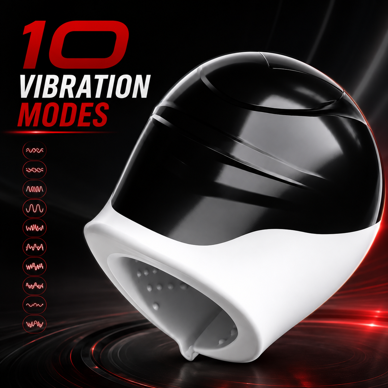 Elektrischer Eichel Stimulator Penis Trainer mit 10 Vibrationsmodi