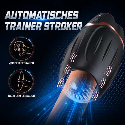 Automatisches Masturbationsgerät Penis Trainer mit Teleskop & Saug & Klemmmechanismus