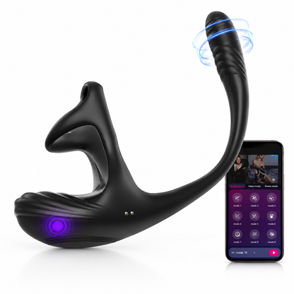 APP-gesteuertes Prostata Massagegerät Vibrierender Penisring mit 10 Vibrationsmodi
