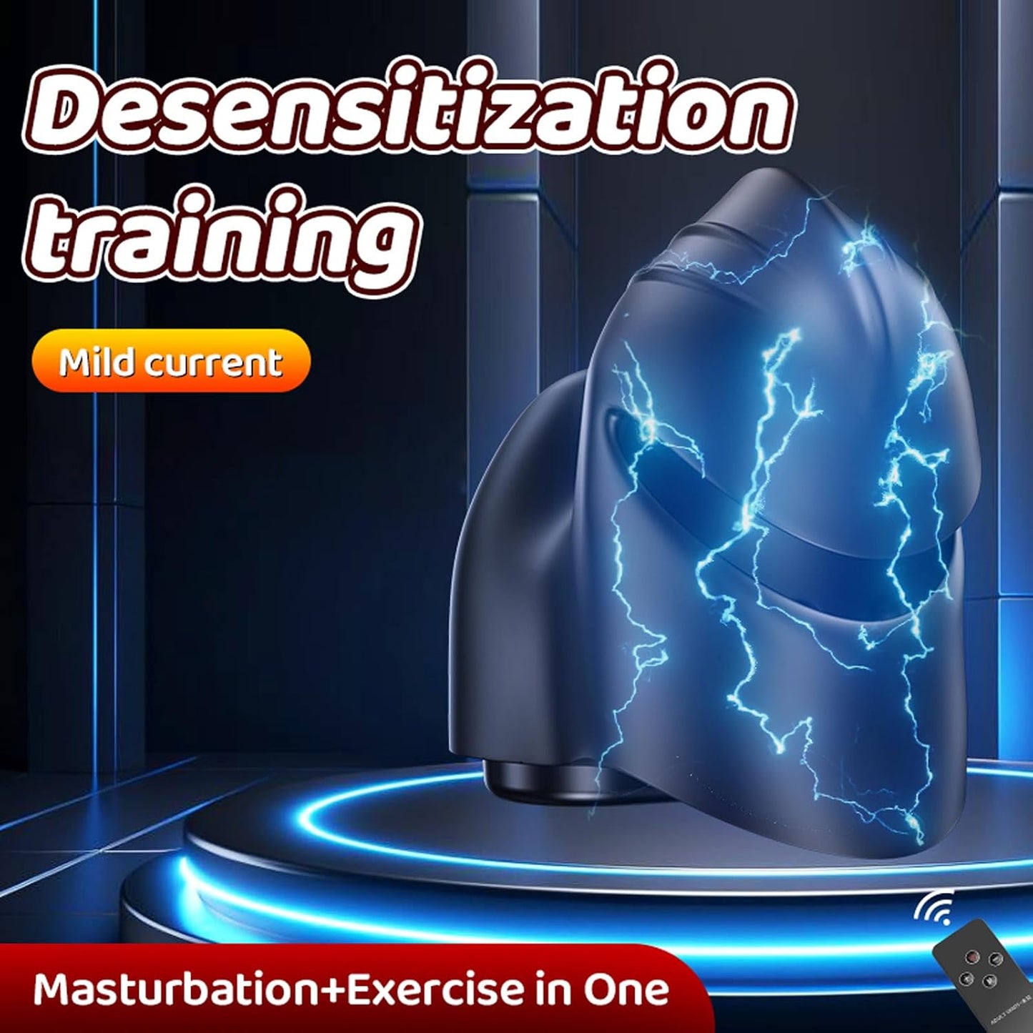 Elektrostimulation Masturbieren Penis Trainer mit 12 Elektroschocker Modi und 20 Intensität