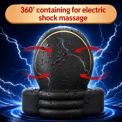 Leitfähiges Silikon Elektro Shock Penisring Elektrische Stimulator Cockringe Eichel Set