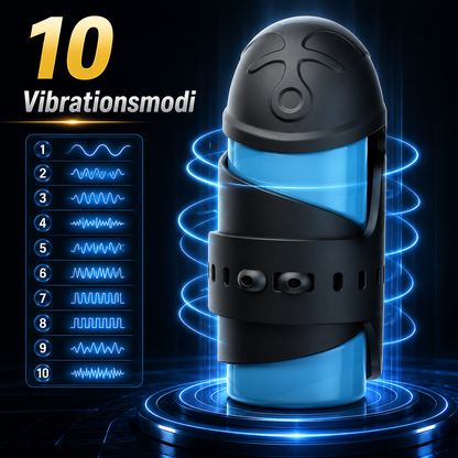 Einstellbarer Elektrische Penis Vibrator Eichelstimulator mit 10 Vibrationsmodi
