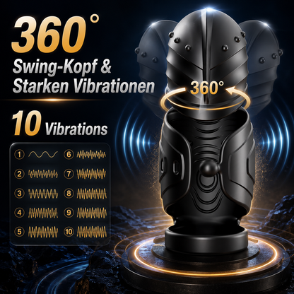 360° Umwickelter Penistrainer Vibrator Cockring mit 10 Schwing und 10 Vibrationsmodi
