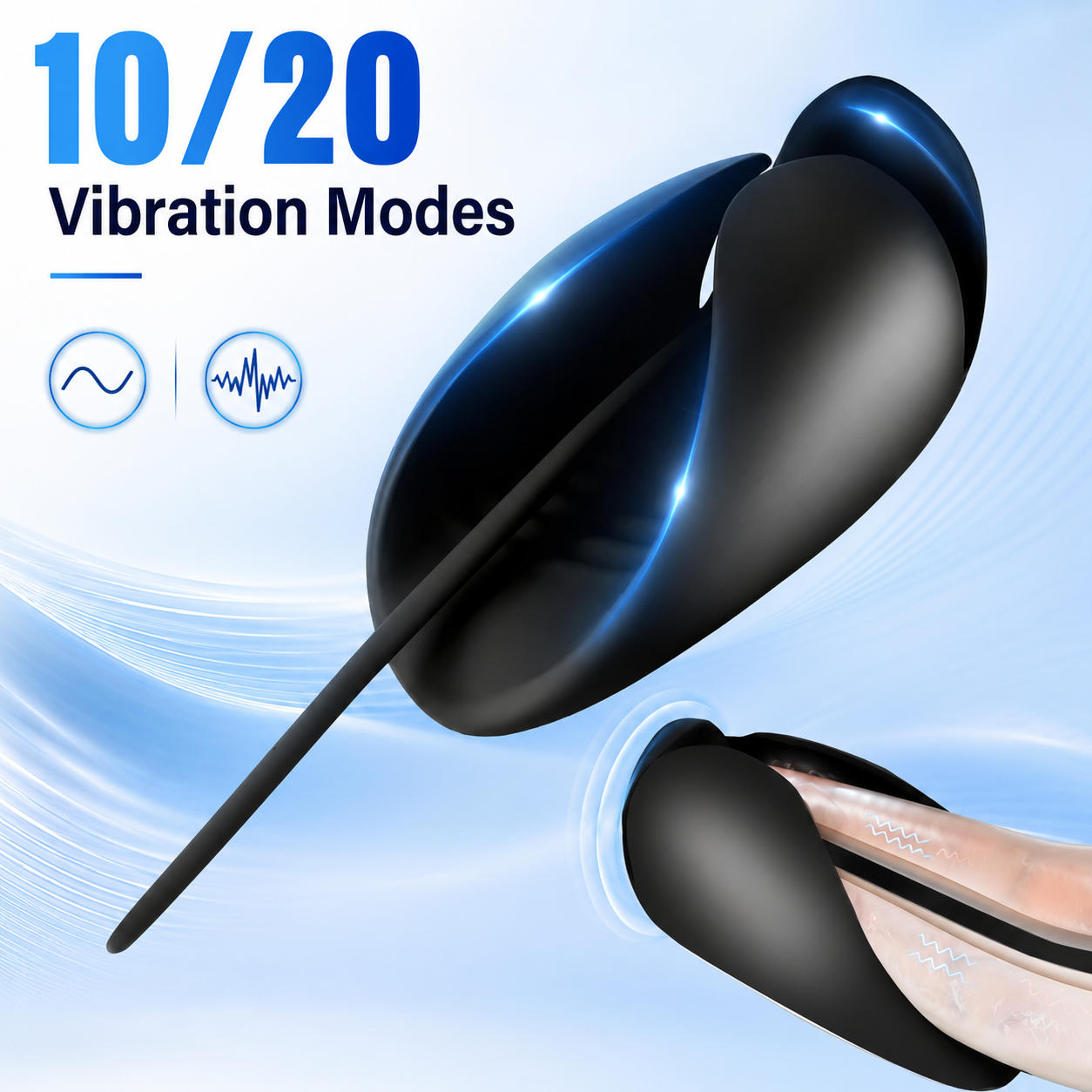 Elektrisch Penis Trainer Dilator Harnröhre Vibrator Eichel Stimulator mit 10 Vibrationsmodi