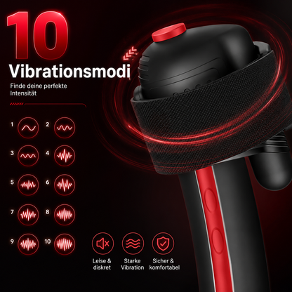 KI-gesteuerter Penis Vibrator Eicheltrainer Harnröhrenstimulator mit 10 Vibrationsmodi