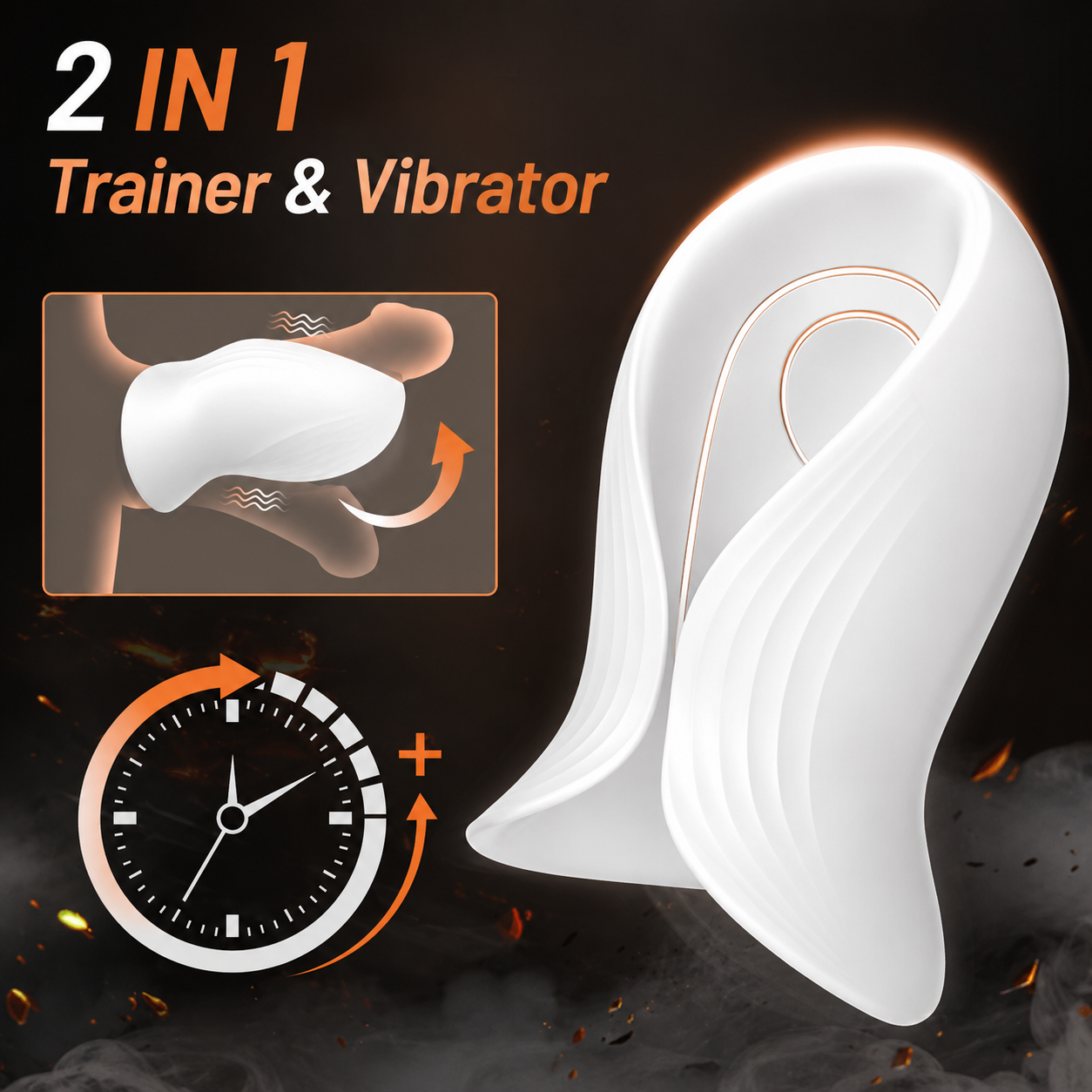 Vielseitiger Penis Trainer Vibrator Stroker Blowjob mit 12 Einzigartigen Vibrationsmodi