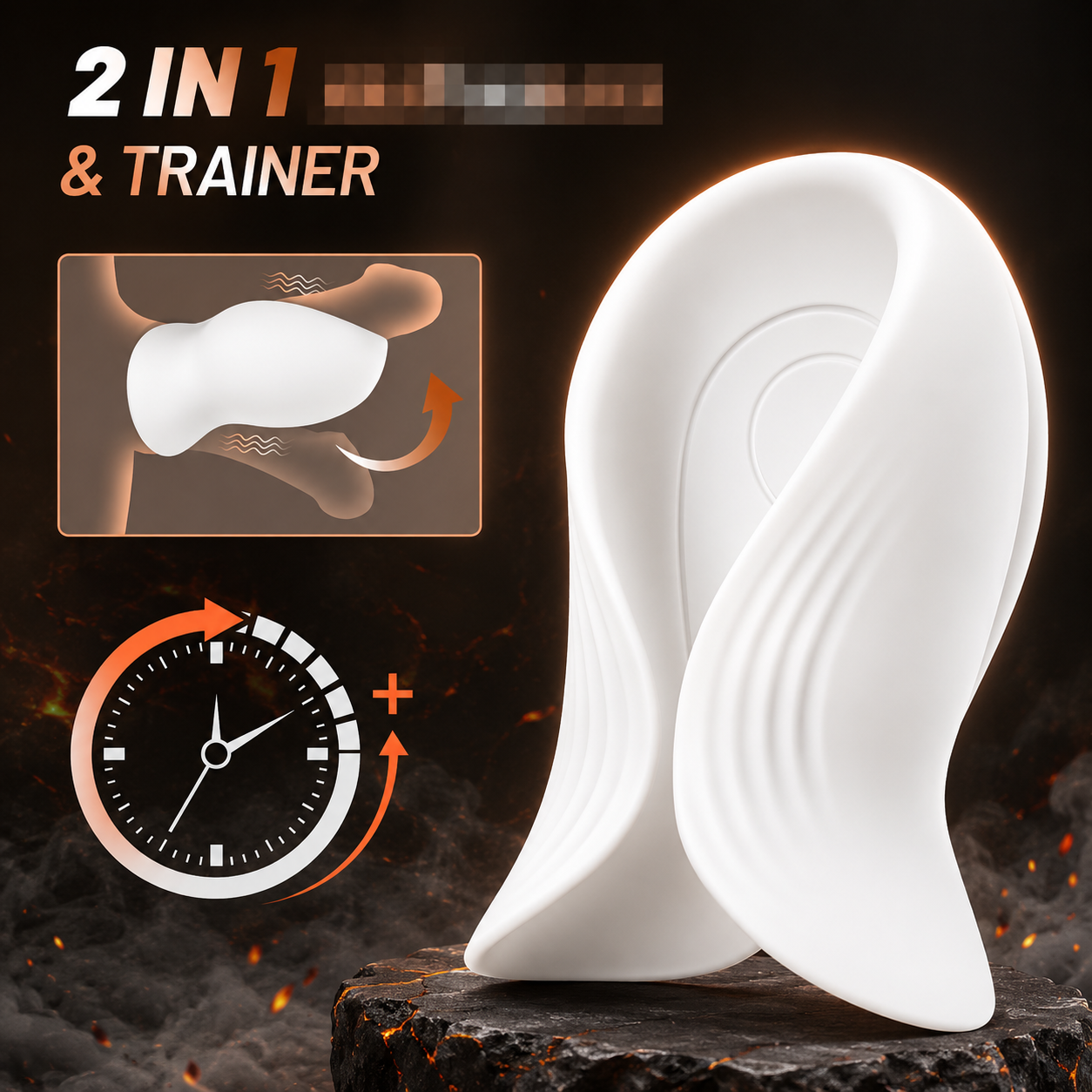 Vielseitiger Penis Trainer Vibrator Stroker Blowjob mit 12 Einzigartigen Vibrationsmodi