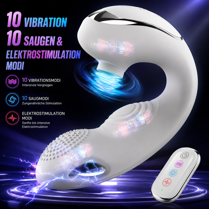 E-stim G-Punkt Vibrator Stimulator mit 10 Vibration 10 Saugen & Elektrostimulation Modi