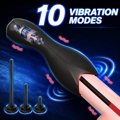 Penistrainer Vibrator Harnetral Sound Dilators Glans Stimulator mit 10 Vibrationsmodi