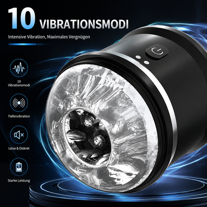Offener Elektrischer Penistrainer Glans Stimulator Masturbatoren mit 10 Vibrationsmodi
