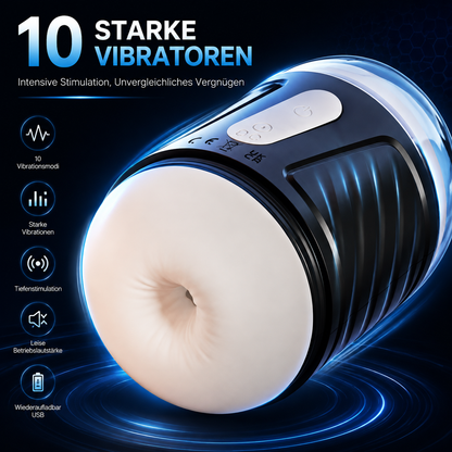 Elektrischer Penistrainer Masturbator Pocket Stroker mit 10 Starke Vibratoren