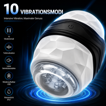 Elektrischer Masturbator Penis Training Vibrator Blowjob Stroker mit 10 Vibrationsmodi