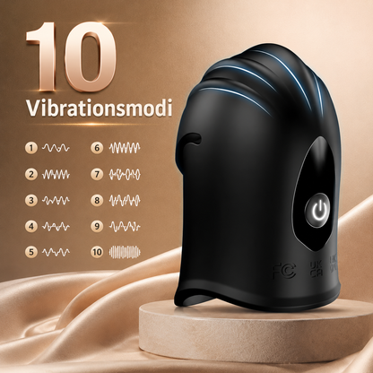 Verstellbarer Penistrainer Eichelvibrator Masturbator mit 10 Vibrationsmodi