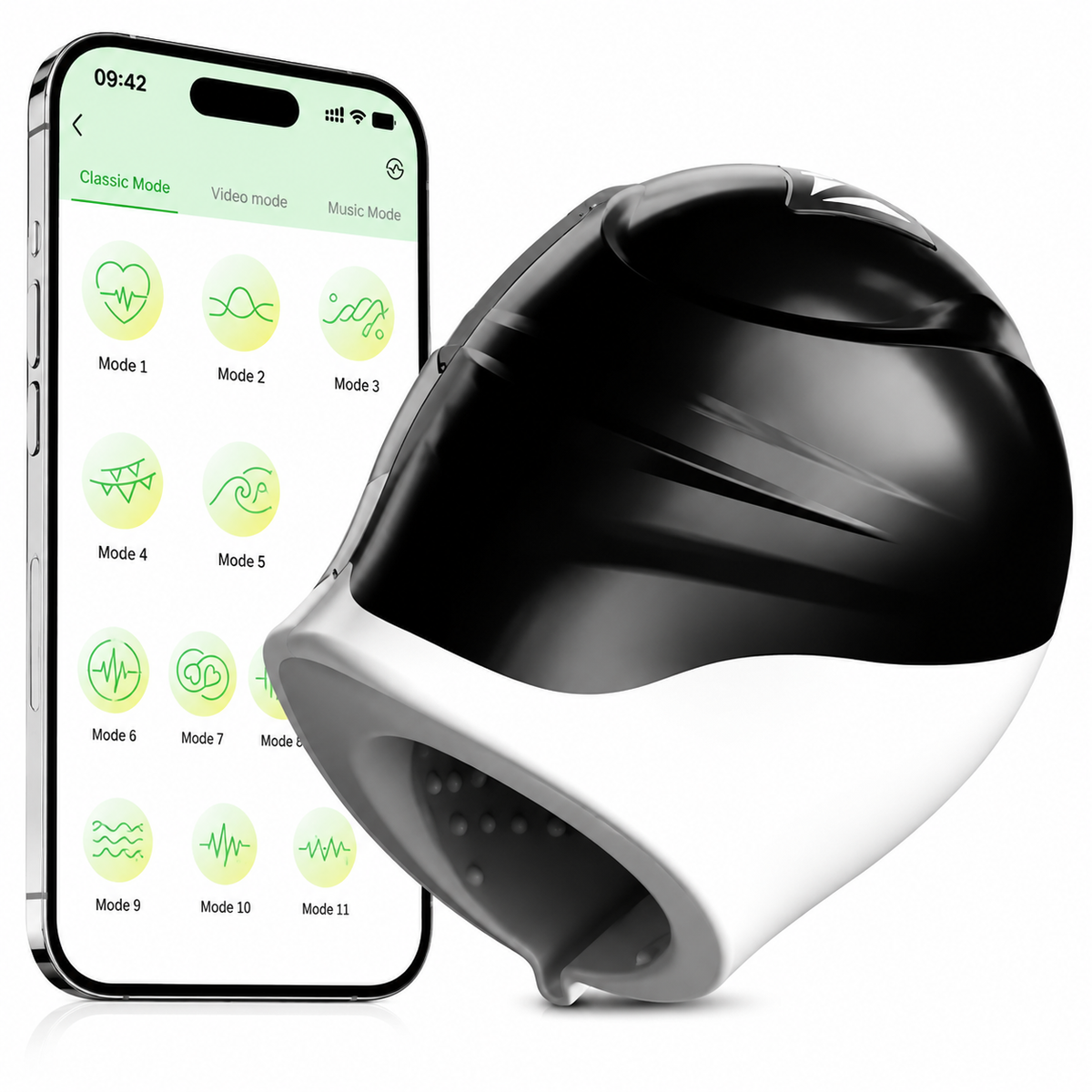 Elektrischer Eichel Stimulator Penis Trainer Vibrator mit 10 Vibrationsmodi