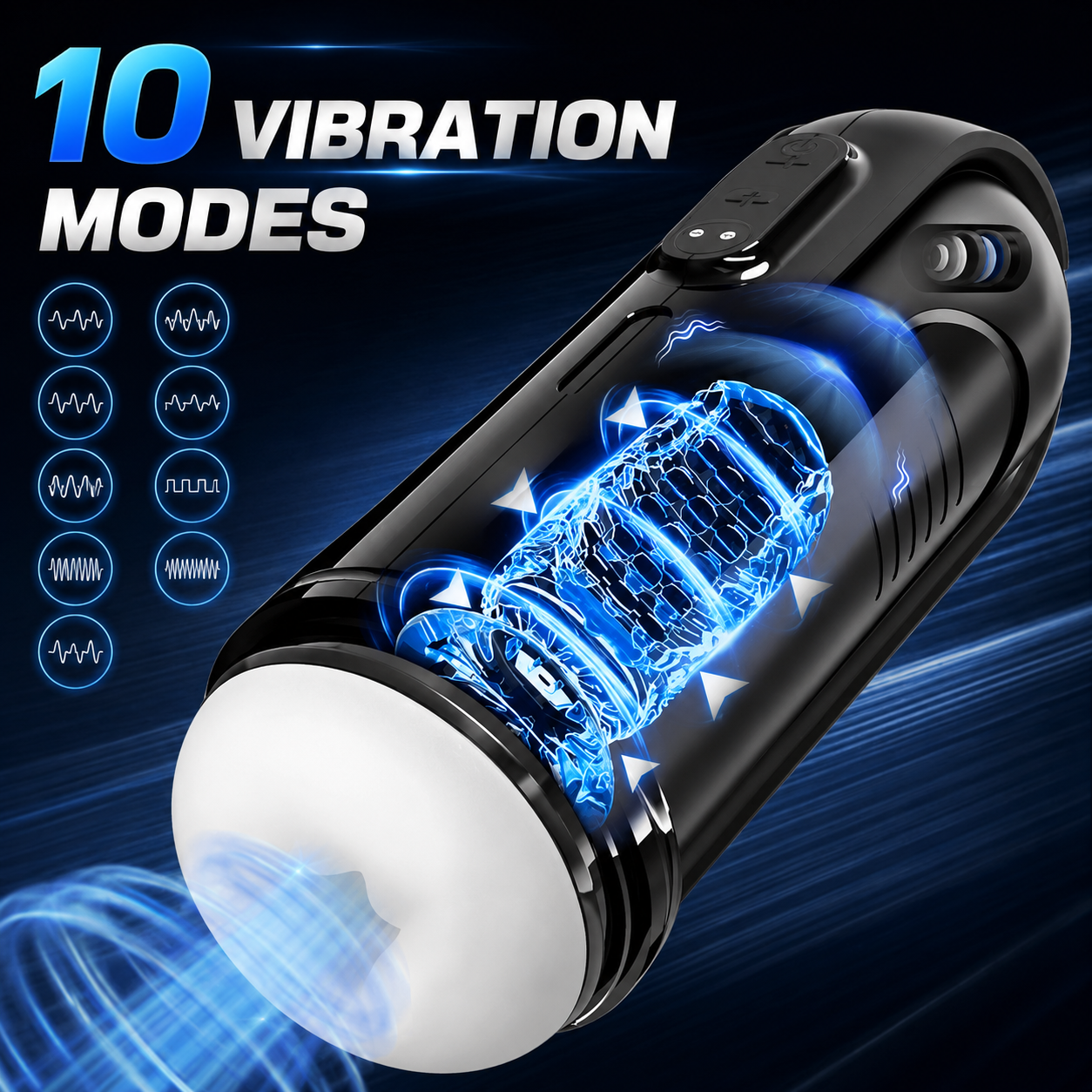 Automatischer Masturbator Stroker Blowjob Sexmaschine mit 10 Vibrationsmodi
