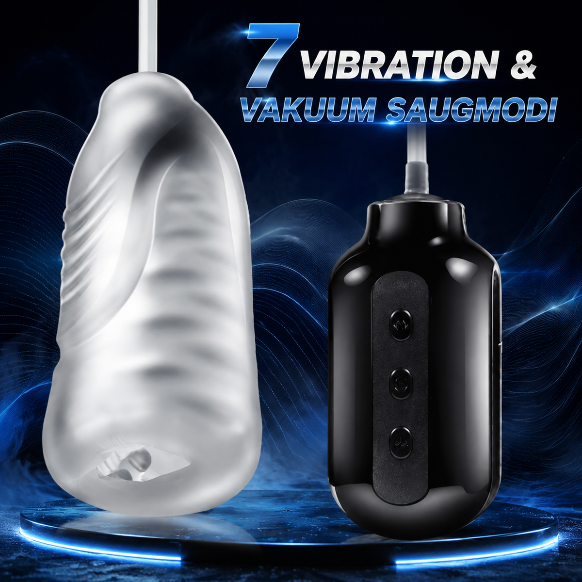 Elektrische Penistrainer Pocket Pussy Masturbator mit 7 Vibration & Vakuum Saugmodi