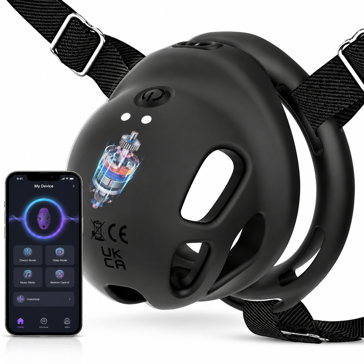 Vibrierender Peniskäfig Chastity Cage Keuschheitskäfig Harnröhrenschlauch mit Mehrere Vibrationsmodi
