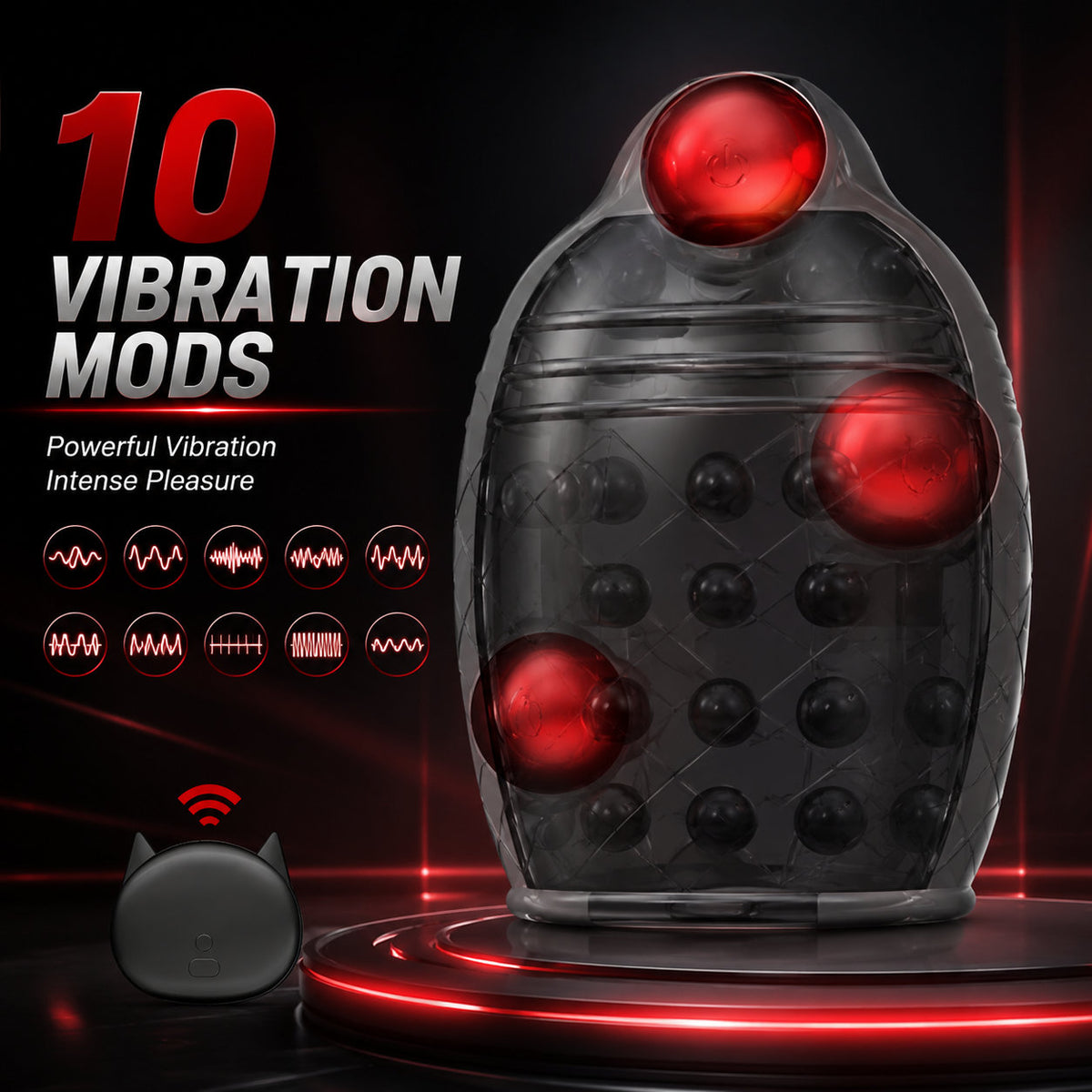 Elektrischer Penis Stimulations Eichel Massage Vibrator Masturbator mit 10 Vibrationsmodi