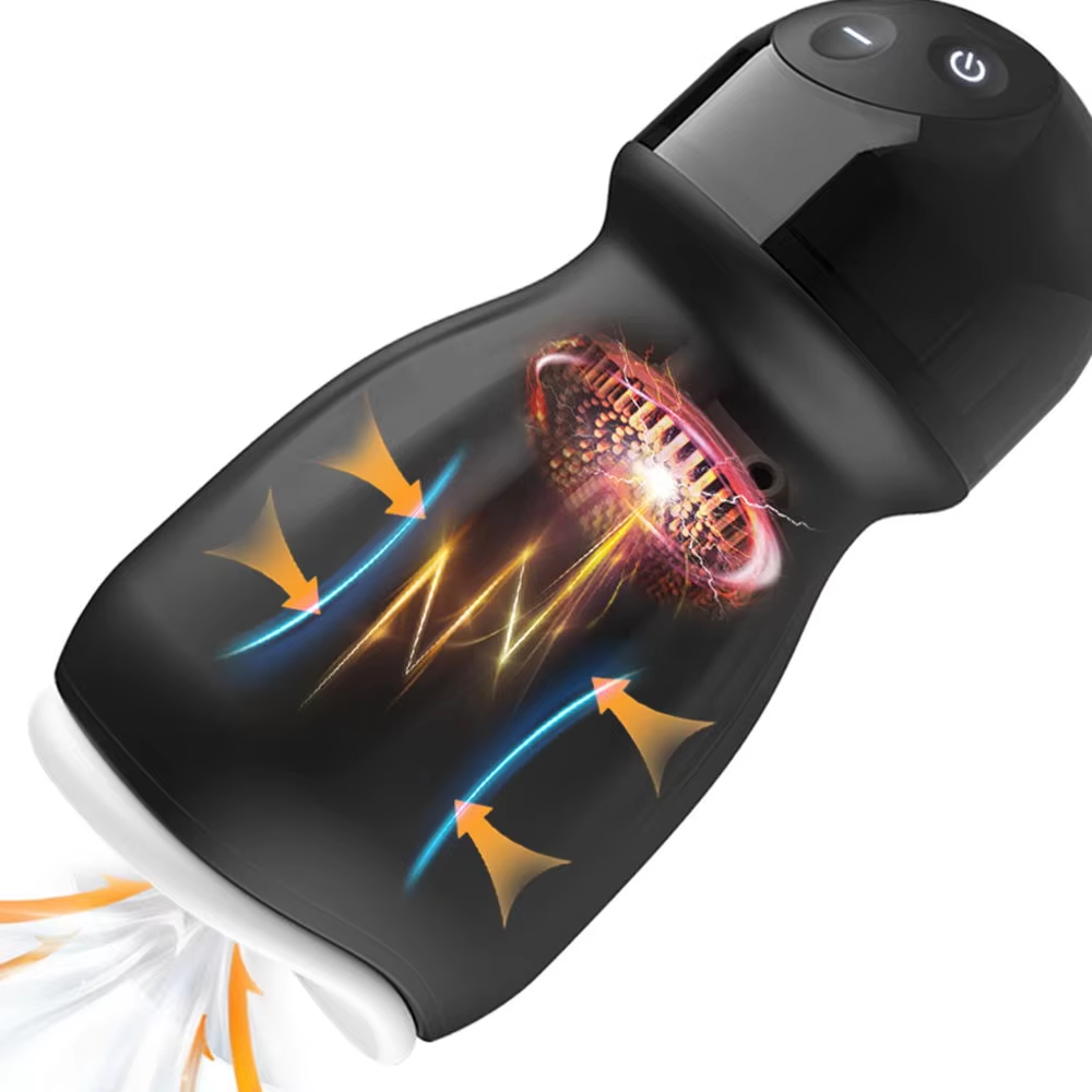 360° Vollumhüllungs Penistrainer Vibrator Masturbator mit 10 Vibrations und Trainingsmodi