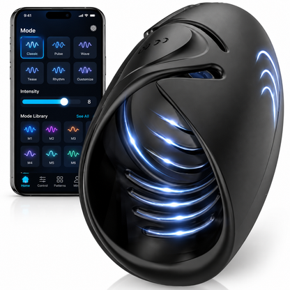 Elektrische Penis Trainer Vibrator Masturbator mit 10 Vibrationsmodi & 40 ℃ Heizung