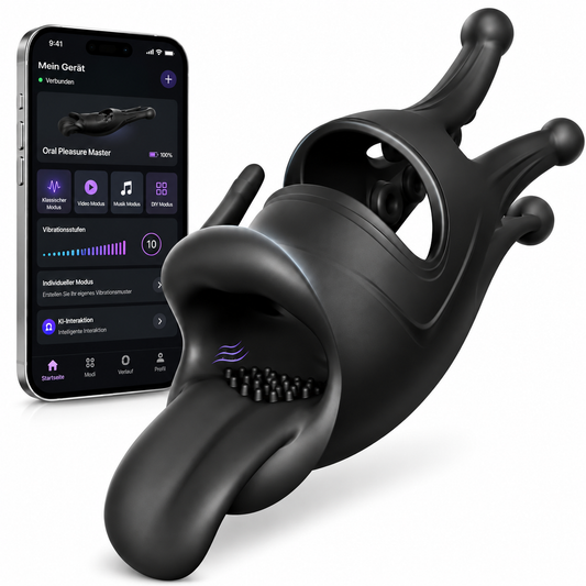 Zungenlecken Elektrische Penis Trainer Vibrator Eichel Stimulator mit 9 Vibrationsmodi