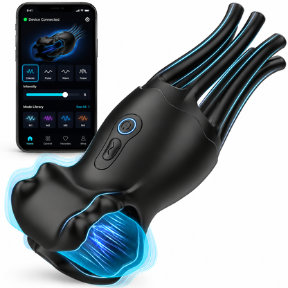 Penis Trainer Vibrator Eichel Stimulator Oralsex Masturbieren mit 9 Modi