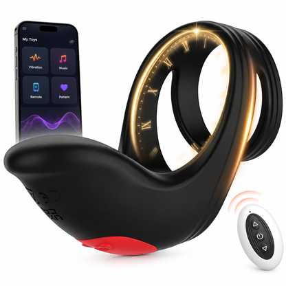 Doppelte Stimulation Penis Trainer Vibrator Cockring mit 10 Kraftvolle Vibrationen