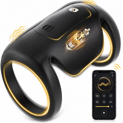 2 IN 1 Elektrischer Penistrainer Vibrator Masturbator mit 10 Kraftvollen Vibrationsmodi