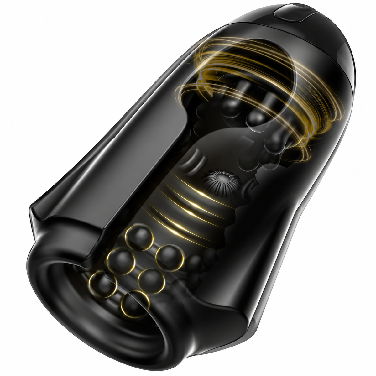 App-gesteuerter Penis Trainer Blowjob Eichelstimulator mit 9 Rotations und Vibrationsmodi