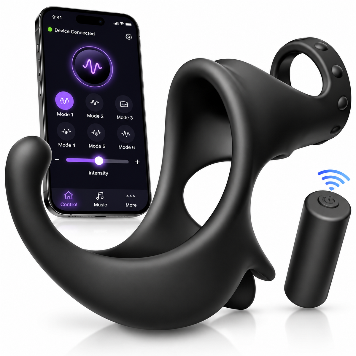 Analvibrator Prostatamassagegerät Penistrainer Cockring mit 4 Stimulations