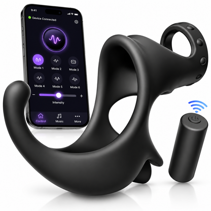 Analvibrator Prostatamassagegerät Penistrainer Cockring mit 4 Stimulations